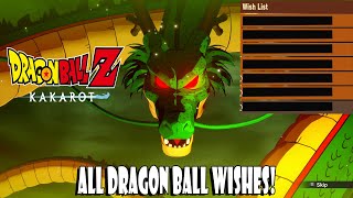EVERY Dragon Ball Wish In The Game! Side Quests Rare Items & More Dragon Ball Z Kakarot