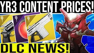 Destiny 2 DLC News. YEAR 3 CONTENT PRICES REVEALED! Year 3, Shadowkeep, Dungeons, Quests, Updates