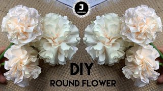 DIY. How To Make Round Flower. МК декоративные круглые цветы из фоамирана.