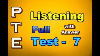 PTE: Listening full practice Test-7 for PTE exam | Pearson Australia