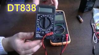 Как пользоваться Мультиметром DT9208A и DT838 обзор их функций