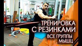 15 Упражнений с резинами на все группы мышц. Фитнес дома