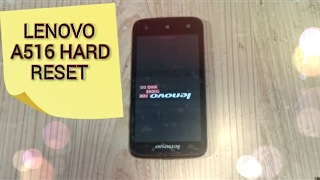Lenovo A516 HARD RESET или как снять блокировку,сброс до заводских настроек!!!