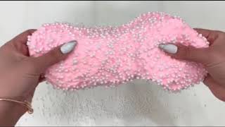 Слайм из клея и геля для бритья с шариками.  slime