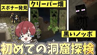【マインクラフト】期待を胸に洞窟探検に出かけた彼に起こった悲劇とは、、、、