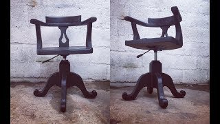 SILLA de  MADERA GIRATORIA -FABRICACION de mi  PRIMER SILLA DE MADERA