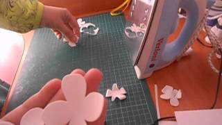 Розы из фоамирана/мастер класс цветов из фома/Скрапбукинг