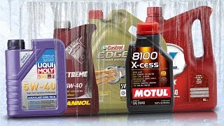 Olej 5W40 Test Zimna -30°C X-Cess 5W40, Liqui Moly 5W40, Castrol 5W40, Valvoline 5W40, Mannol 5W40
