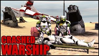 CLONE CRASH SURVIVORS Form Defensive Perimeter - Men of War: Star Wars Mod Battle Simulator