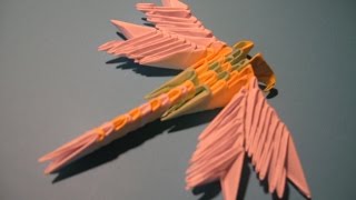 Как сделать стрекозу из модулей оригами. Модульное оригами (origami)и