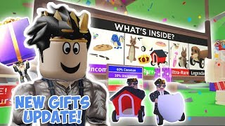 THE NEW GIFTS AND PET TOYS UPDATE IN ADOPT ME! I got so many frisbees...