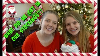 CHRISTMAS EVE 2017 || WHAT DID WE GET IN OUR STOCKINGS || Taylor and Vanessa