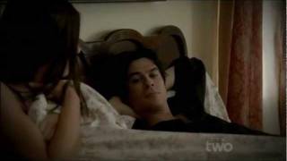3x03 Damon & Elena Vampire Diaries bed scene The End Of The Affair
