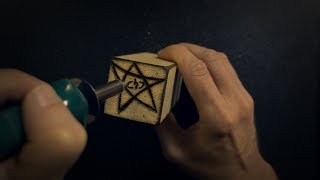 Making Wood Blocks of the Elder Gods | Wood Burning | ASMR