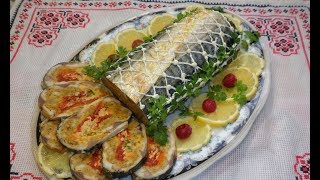 Рулет из скумбрии / Рулет зі скумбрії / Рыбный рулет  с желатином.
