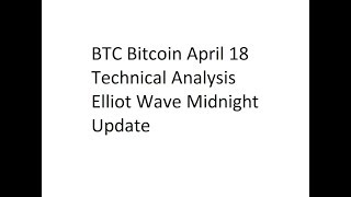 BTC Bitcoin April 18 Technical Analysis Elliot Wave Midnight Update