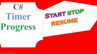 C# Timer and ProgressBar  - Start,Resume,Stop,Reset