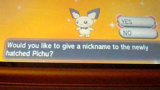 2nd Live Shiny Pichu after 56 eggs Pokemon Y (Masuda method)