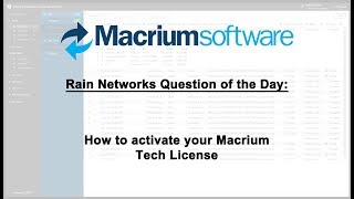 Quick Question of the Day #1: How to activate your Macrium Tech License