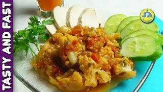 Braised Cauliflower with Tomatoes. A recipe for Stewed Cauliflower with Tomatoes