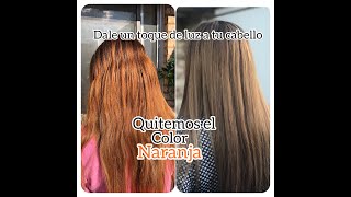 COMO QUITAR EL COLOR NARANJA DEL CABELLO/RAYITOS CON GORRO/DALE LUZ A TU CABELLO/COMO MATIZAR