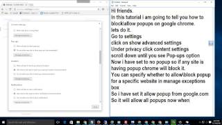 how to allow or block a popup in google chrome