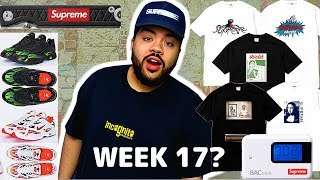 SUPREME SS18 Week 17 Prediction NIKE Collab + UNSEEN SUMMER TEES?! SAMURAI KNIFE CONFIRMED!!