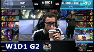 TSM vs CLG | Week 1 Day 1 S8 NA LCS Summer 2018 | CLG vs TSM W1D1