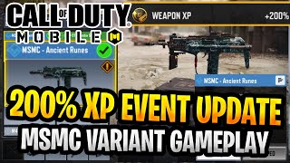 COD Mobile New Event 200% XP New Update MSMC Ancient Runes Gameplay (Variant) Call of Duty Mobile
