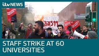 Staff begin eight-day strike across 60 UK universities | ITV News