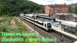Trenes en Lutxana (Euskotren y Metro Bilbao)