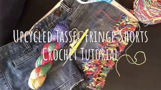 DIY: How To Upcycle Jean Shorts With Yarn