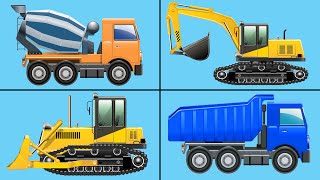 Learning to Count Construction Vehicles - Counting Bulldozers, Excavators, Dump Trucks for Kids