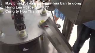máy chiết rót dán đáy tube nhựa bán tự động, máy chiết rót dán tuýp mỹ phẩm, dược phẩm, hóa mỹ phẩm