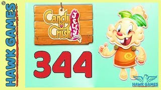 Candy Crush Jelly Saga Level 344 Hard (Jelly mode) - 3 Stars Walkthrough, No Boosters
