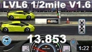 Drag Racing level 6 Lamborghini Gallardo LP 570 4 SL 1/2 mile tune V1.6