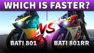 GTA 5 Online Bati 801 vs Bati 801RR | WHICH IS FASTEST? (Normal, Lean & Wheelie Comparison)