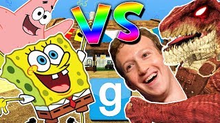SPONGEBOB VS MARK ZUCKERBERG LIZARDS?! | Gmod Sandbox (SAVE THE KRUSTY KRAB!!!)