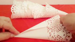 Шикарные снежинки из ажурных салфеток Paper Snowflake