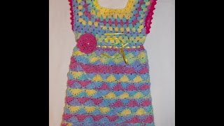 Вязанная квадратная цельная кокетка. Вязаный сарафан Часть 1 (square coquette. Crochet)