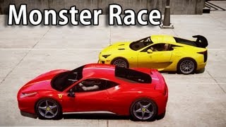GTA IV - Monster Race [Ferrari 458 vs Lexus LFA]