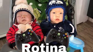 ROTINA DA MANHÃ DOS MEUS BEBÊS REBORN CAMERON E GUI + JOGANDO VIDEOGAME (PLAYSTATION 4) GABI REBORN