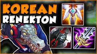 THIS KOREAN RENEKTON BUILD IS THE NEW BEST RENEKTON BUILD! RENEKTON TOP GAMEPLAY - League of Legends