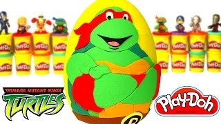 Huevo Sorpresa Gigante de Las Tortugas Ninja en Español de Plastilina Play Doh