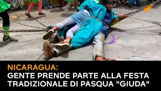 Nicaragua: gente prende parte alla festa tradizionale di Pasqua "Giuda"