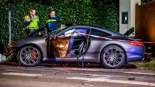 Zwaar ongeval met Porsche in Loosdrecht