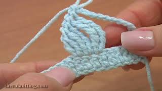 Crochet Complex Stitch Made Of Tall Stitches Tutorial 19 Virkkaa aloittelijoille