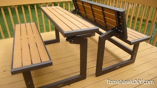 Awesome Convertable Picnic Table / Bench Review