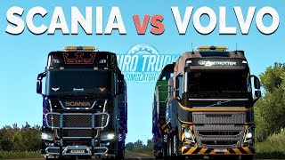 ETS2 - Most powerful truck? Scania vs Volvo (730HP vs 750HP)
