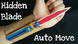 How to make the Full Automatic Hidden Blade | Assassin's Creed | Cardboard & wooden sticks